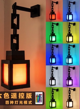 我的世界灯笼小夜灯mc周边充电款灯玩具纪念品方块摆件火把灯