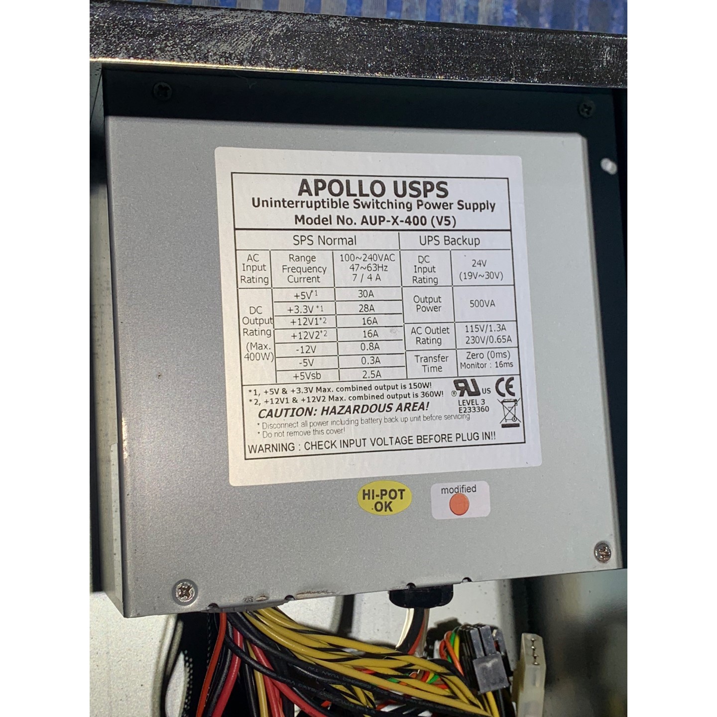 询价再拍 APOLL USPS 不间断电源AUP-X-400议价