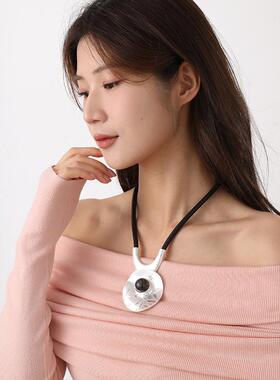 亚马逊新款跨境项链欧美几何古简约风时尚百搭合金项链