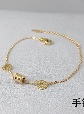 钛钢手链小蛮腰气质简约小众设计闺蜜个性时尚手镯女饰品网红学生