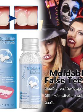 Plastic gutta percha, film and television make-up denture, t