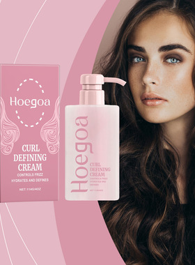 Curly hair styling cream bangs Curly hair care styling fluff