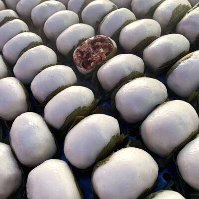 旗舰店正宗手工苏耗子粘豆包苏子叶老式传统软糯年糕切糕红小豆豆