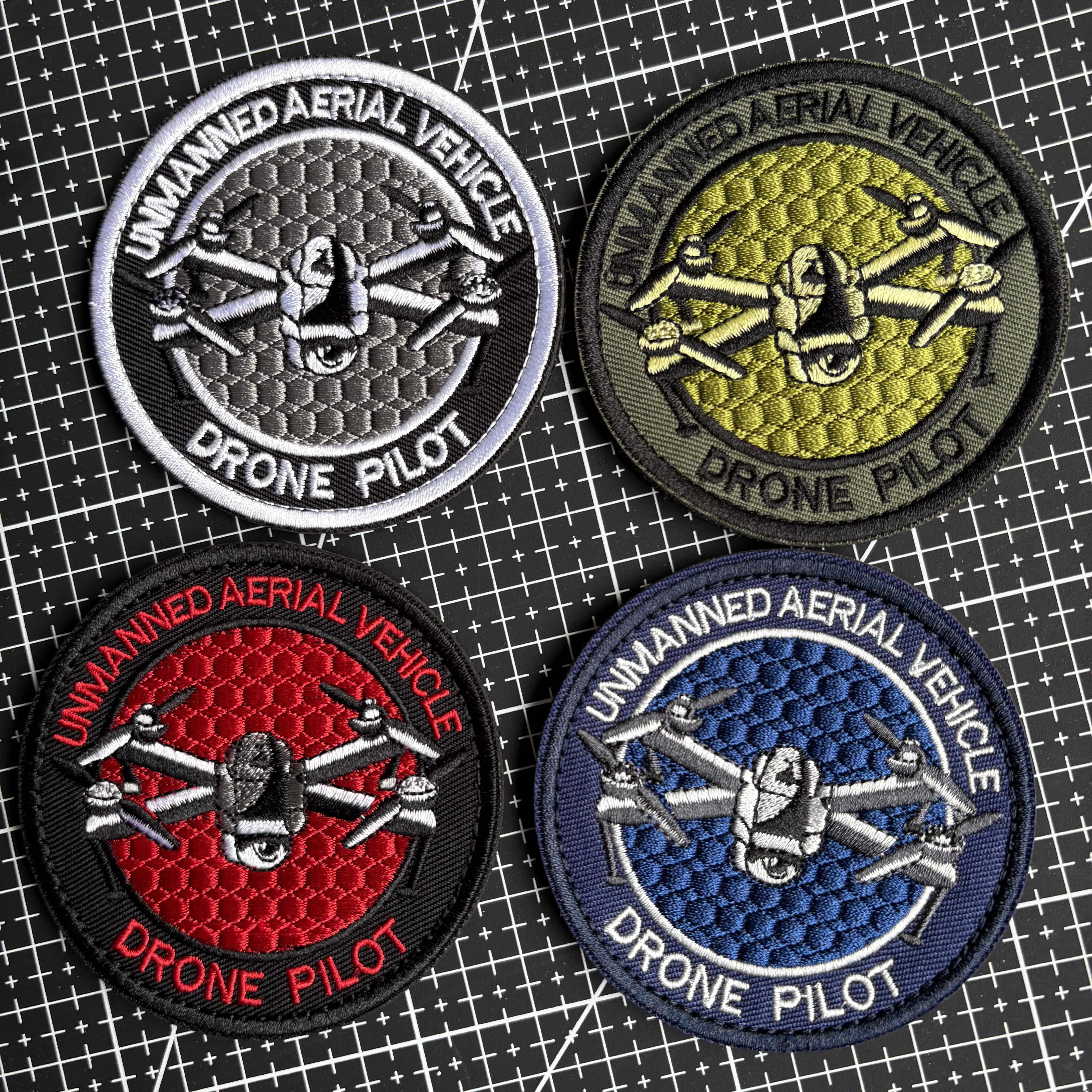 精美刺绣无人机刺绣魔术贴徽章军迷战术士气章臂章胸章背包贴