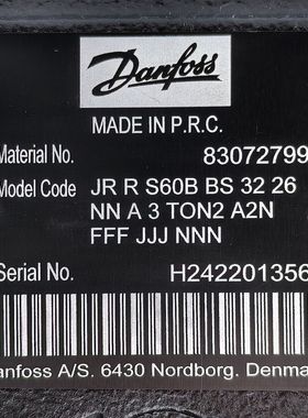 83072799S  JRRS60BBS3226NNA3TON2A2NFFFJJJNNN # Danfoss液压泵
