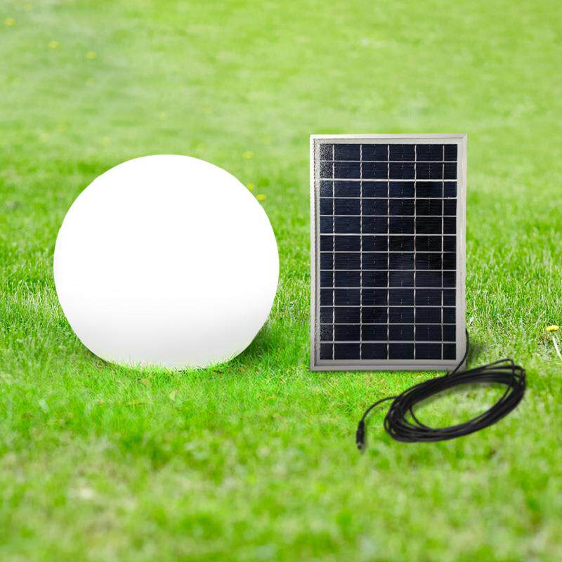 工厂LED太阳能充电圆球灯景观庭院草坪户外防水创意发光圆球