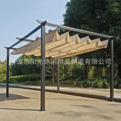户外遮阳篷遮阴凉亭葡萄月季爬藤架铝合金庭院花园停车棚家用帐篷