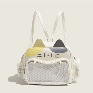可爱二次元 猫猫包小食量痛包双肩背包斜挎包透明谷子单肩手提包女