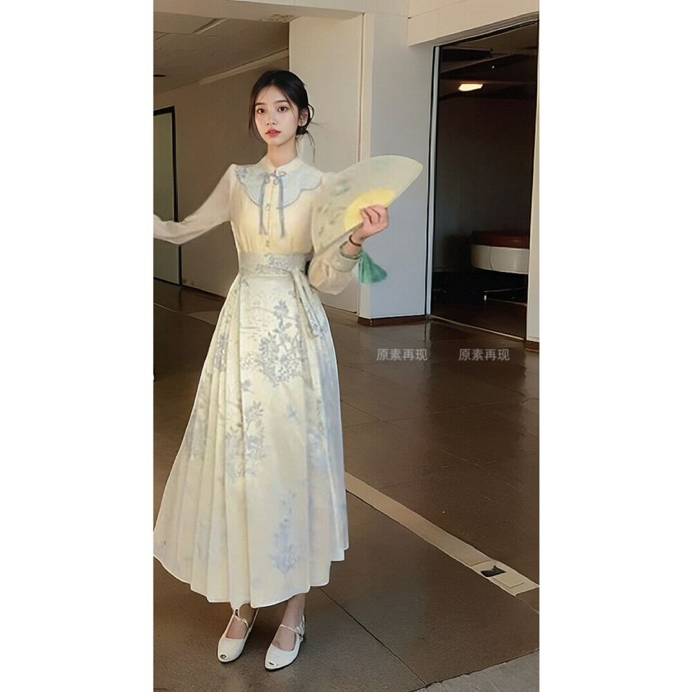 新中式国风时尚套装马面裙24早春新款穿搭一整套两件套女装春款.