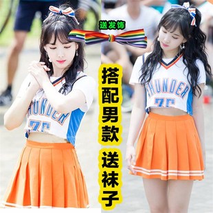 速发twe啦啦操服装 表演d服s打歌服学生比体拉拉队团赛演出套装