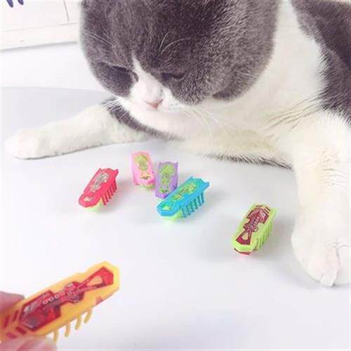 速发老鼠用品自动最爱猫用品逗猫可爱玩具甲虫玩具电动老鼠翻身