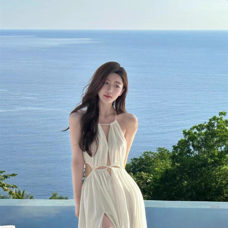 速发海南三亚海边度假连衣裙泰国旅游拍照沙滩裙云南丽江大理穿搭