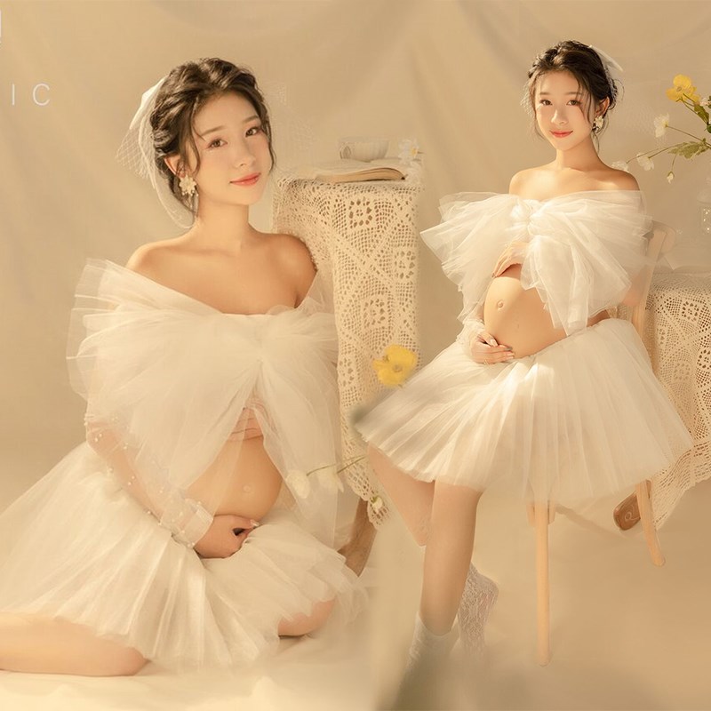速发展会新纱摄妇拍照服装超仙款裙影楼拍孕唯美可爱孕妈摄影服装