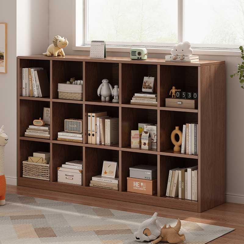 速发实地色落木置子架客厅展示置物柜子学生收纳格物柜办公室书柜