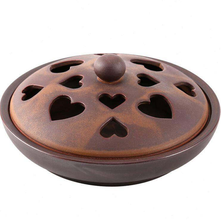 不见山创意蚊香炉子陶瓷家用室内蚊香盒拖盘蚊香盒支架大号盘香炉