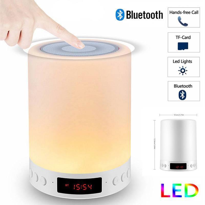 Night Light with Bluetooth Speaker Portable Wireless TF Card