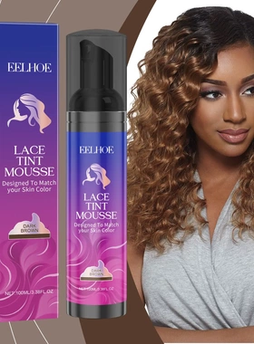 Dark Brown Lace Wig Hair Mousse Gentle Easy Colour Wig Styli