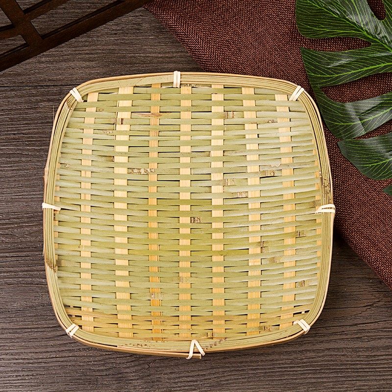 竹编正方形小簸箕盘子果篮点心日式收纳筐手工托盘酒店农家用商用,包装,五金配件包装,淘宝优惠券,粉丝福利购,淘宝优惠卷