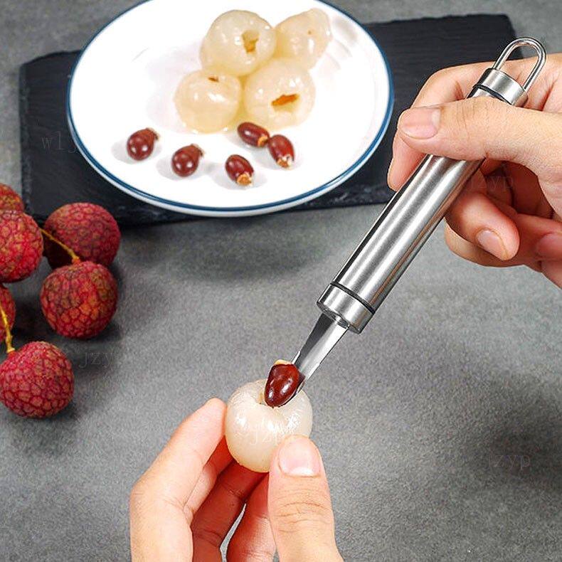 不锈钢龙眼去核器取肉挖肉器荔枝石硖剥壳工具