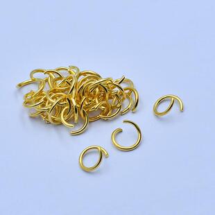 爆款 1000个饰品配件连接圈10毫米MM金色开口圈环单圈81279