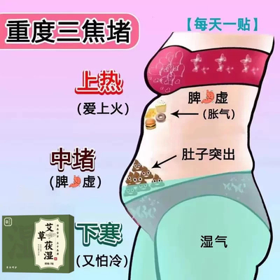 艾草茯湿贴草本植物萃取暖温热暖身热敷贴家用艾草呵护正品保障