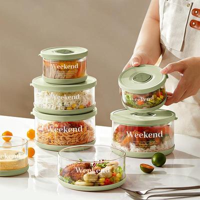 摩登主妇保鲜盒超轻玻璃饭盒微波炉加热带饭餐盒保鲜碗水果便当盒