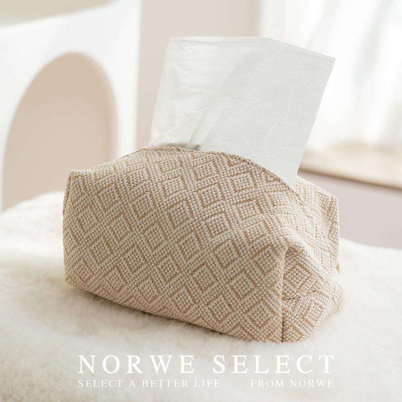 纸巾盒侘寂风棉麻布艺文艺简约素雅纸巾套中码小码纸巾袋抽纸收纳