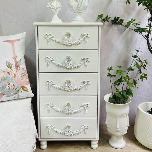 碧家斗柜客厅卧室法式五斗收纳柜欧式储物柜实木床头柜床边柜抽屉