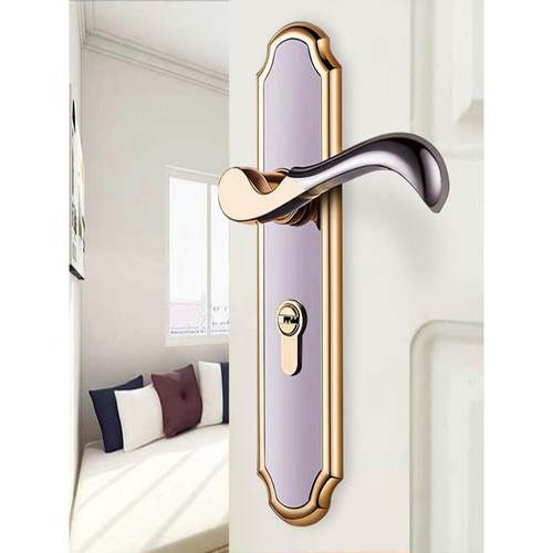 简约静音房门锁室内卧室家用房间实木门锁通用型双锁舌小50执手锁