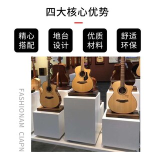 橱窗展台鞋店圆形木质展台展柜直播站台子烤漆模特展W示台定做地