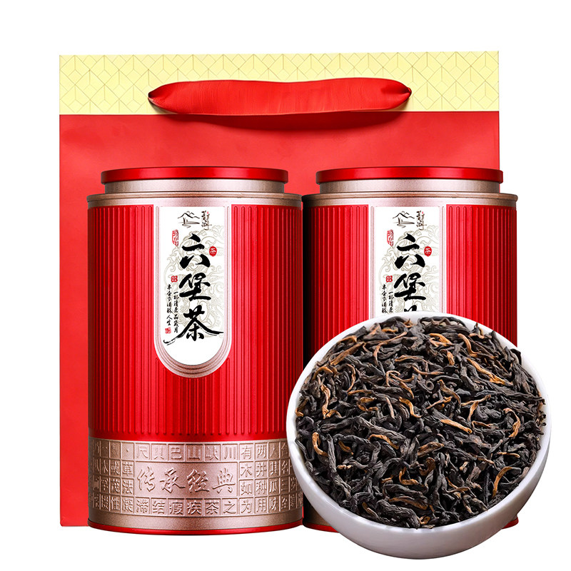 六堡茶黑茶2018年官方旗舰店罐装