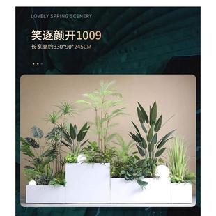 定制户外不锈钢花箱阳台种植箱广场商业街长方形花坛铁艺成品花槽