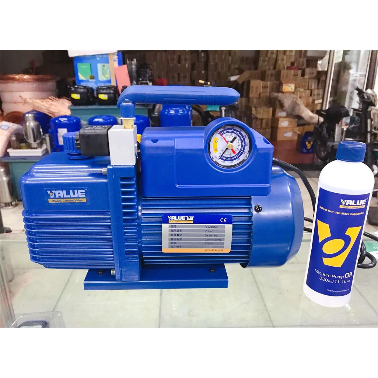 2019全新飞越真空泵Vi240SV/2升双极/电磁阀防返流内置负压表防摔