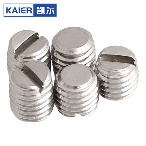 。M12 304不锈钢GB73一字槽平端紧定螺丝*30x40x50x60x70x80x90x1