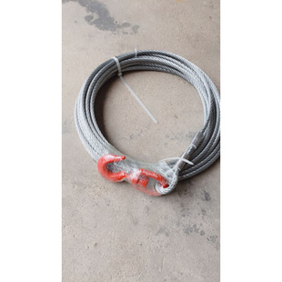 。清障车救援车拖车配件液压绞盘钢丝绳 卷扬机专用钢丝绳4T5T带