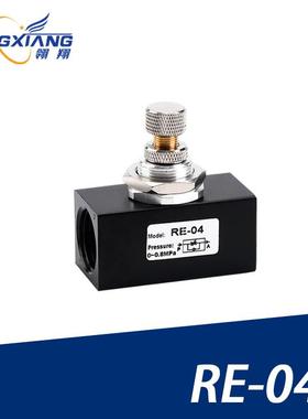 气动流量单向节流阀RE-01/02-03/04调速阀ASC100-06精密控制阀