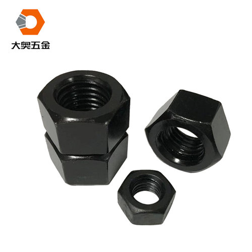 。35crmoA细牙六角螺母/GB6171黑高强度微牙螺帽M30M33M36M39*2*3
