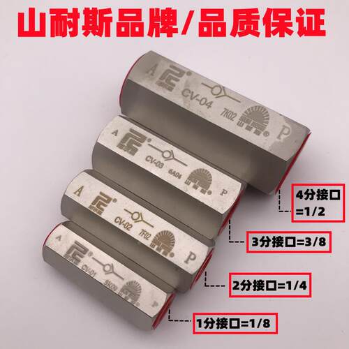 CV-01/02/03/04尼尔森sunrise台湾山耐斯止回阀.气动单向阀逆止阀