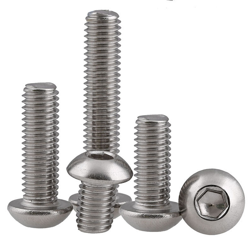 。304不锈钢内六角半圆头螺丝盘头螺栓M2M2.5mm*3x4x5x6x8x14x16-