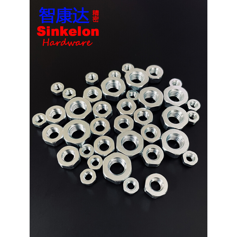 。六角斜花齿压铆螺母压帽压板压装凯利碳钢镀锌 M3M4M5M6M8M10M1
