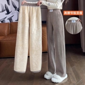 灯芯绒直筒女裤 雪尼尔阔腿裤 加绒休闲窄版 爆款 夏 女春秋冬2026新款