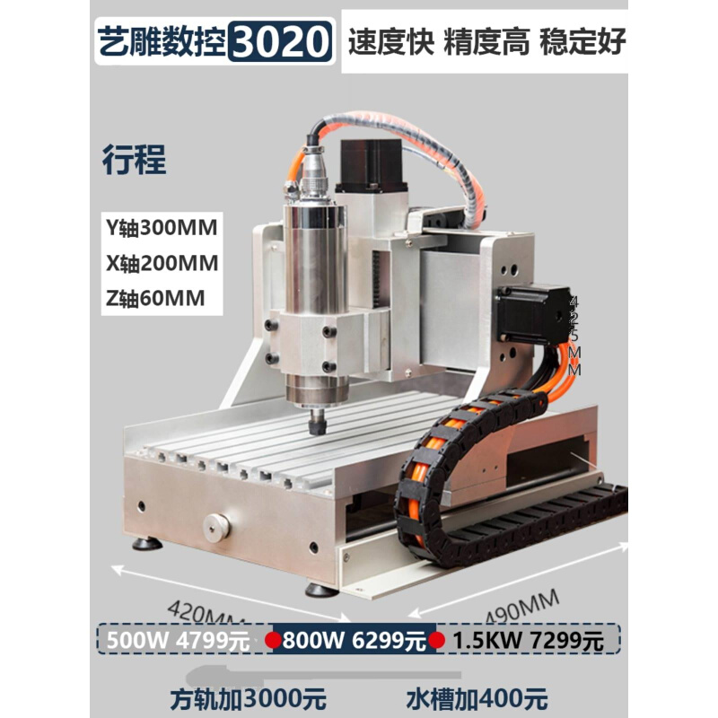 数控雕刻机小型cnc全自动电脑四轴金属玉雕机铸铁雕铣浮雕精雕机