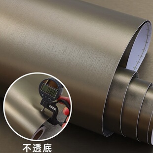 特厚金属膜贴纸自粘防水电梯门冰箱橱柜翻新改色纸拉丝不锈钢贴膜