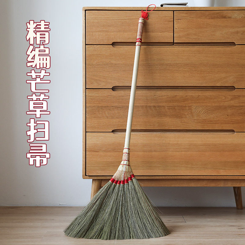 手工精编芒草扫把家用扫地笤帚不沾头发软毛大扫帚 工厂批发
