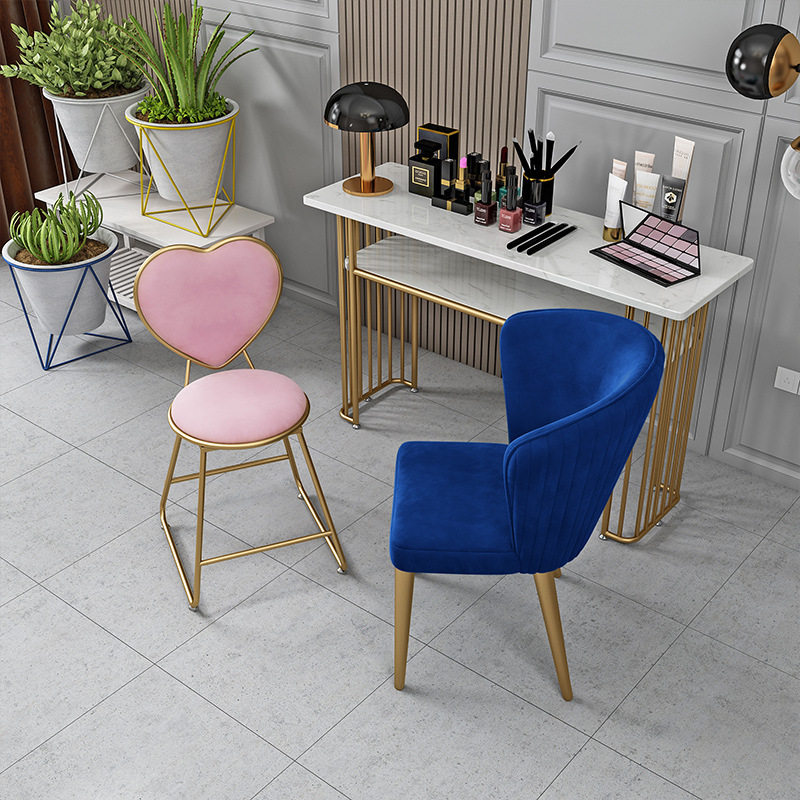 卧室化妆凳轻奢化妆椅子靠背家用梳妆台圆凳子网红ins高级梳妆凳