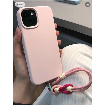 【肤感液态】简约纯色适用于iPhone16promax手机壳苹果17pro高级感15plus/14/13/12/11保护套大孔小米17OPPO