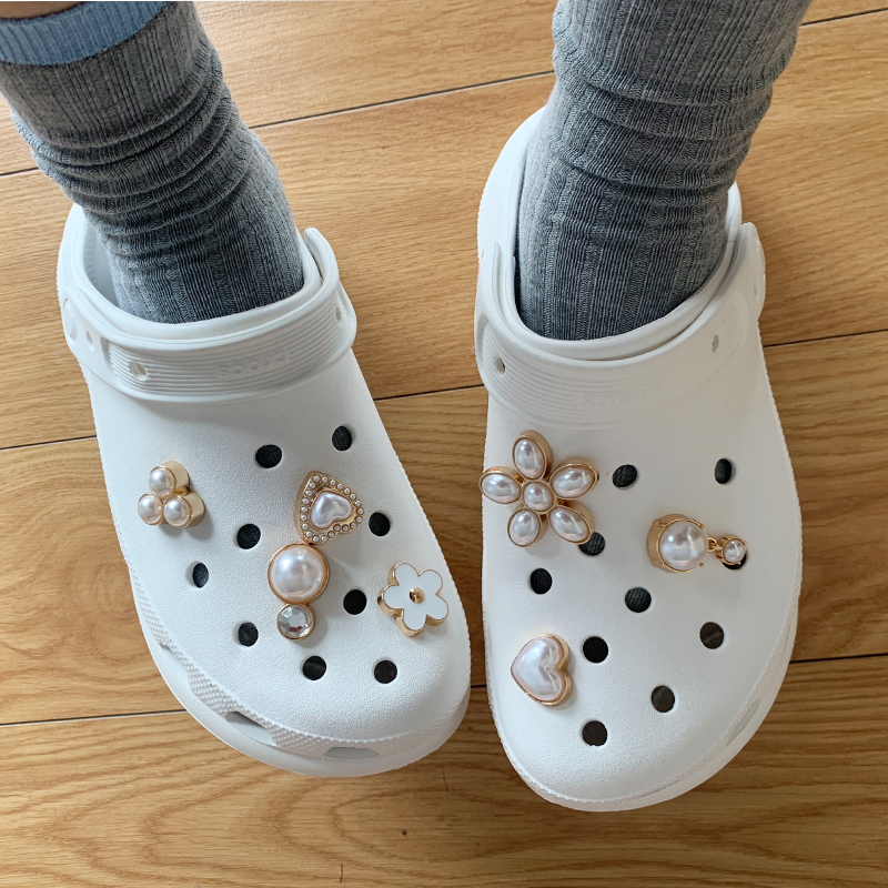 DIY金属珍珠小香风智必星鞋花