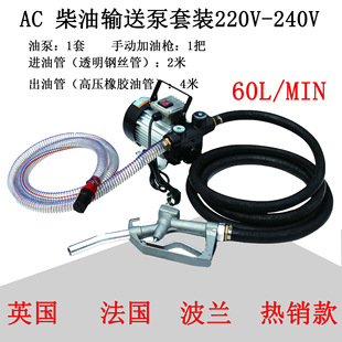 欧洲热销电动油泵套件 电动加油泵柴油 240V柴油泵配油管油枪