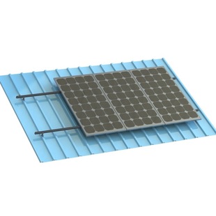 梯形彩钢瓦光伏支架 铝合金太阳能屋顶支架 L脚固定太阳能支架