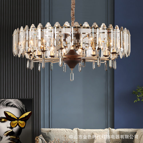 2021新款水晶吊灯简约家用客厅吊灯港式北欧网红餐厅卧室灯具批发